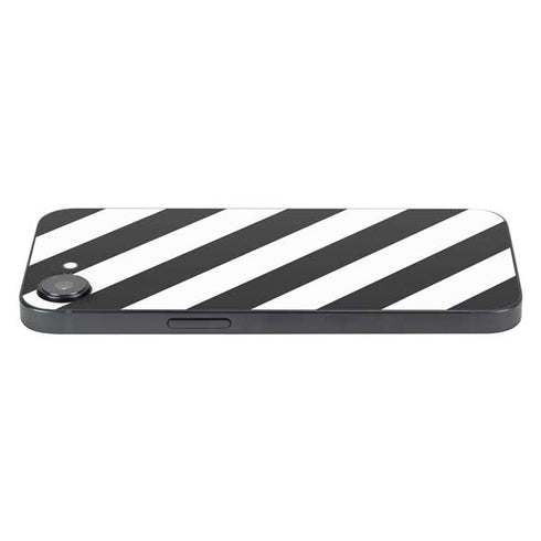 Black and White Geometric Stripes iPhone 16e Skin